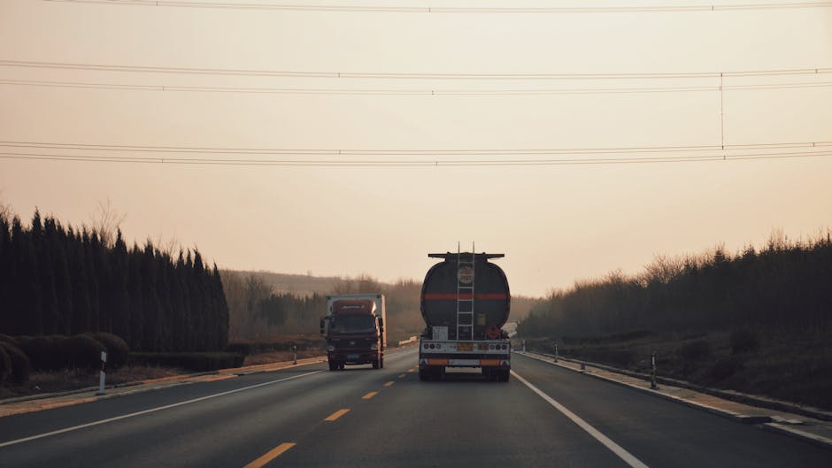 Ciężarówka transportowa na autostradzie